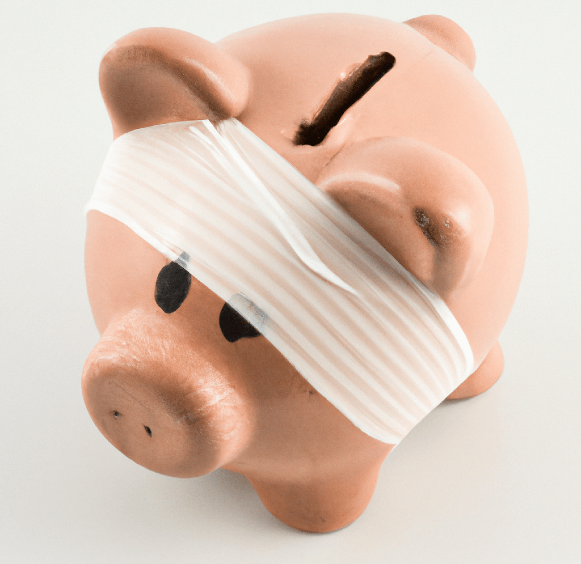 A broken piggy bank with a bandage, emphasizing the importance of a financial safety net-min.png